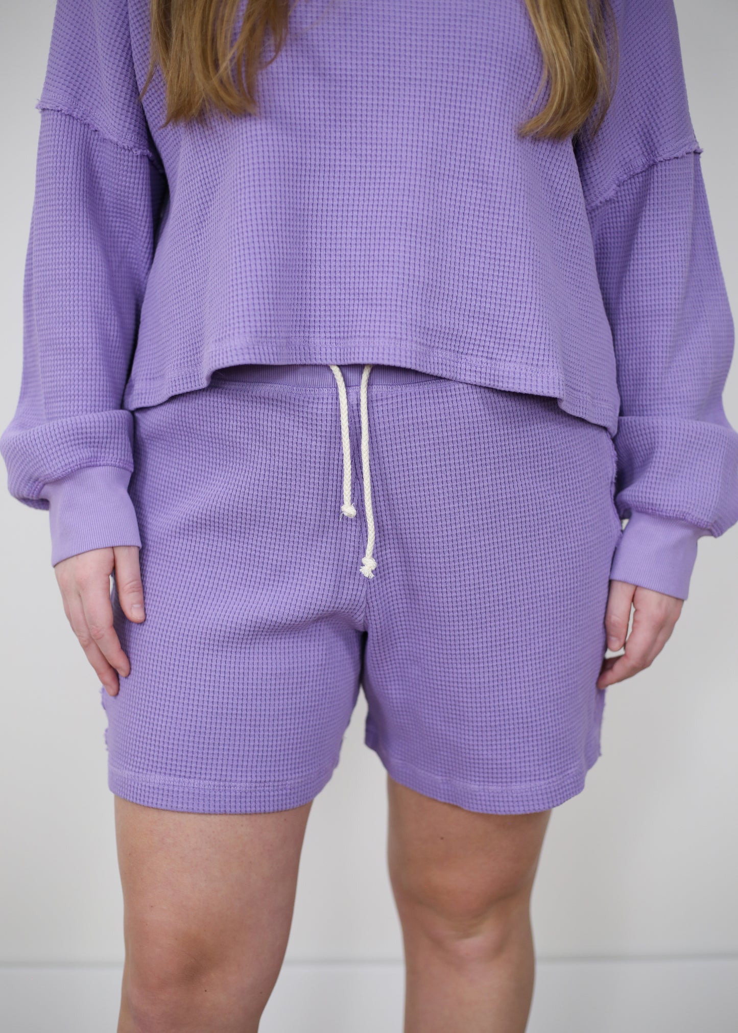 Organic Cotton Waffle Rib Shorts