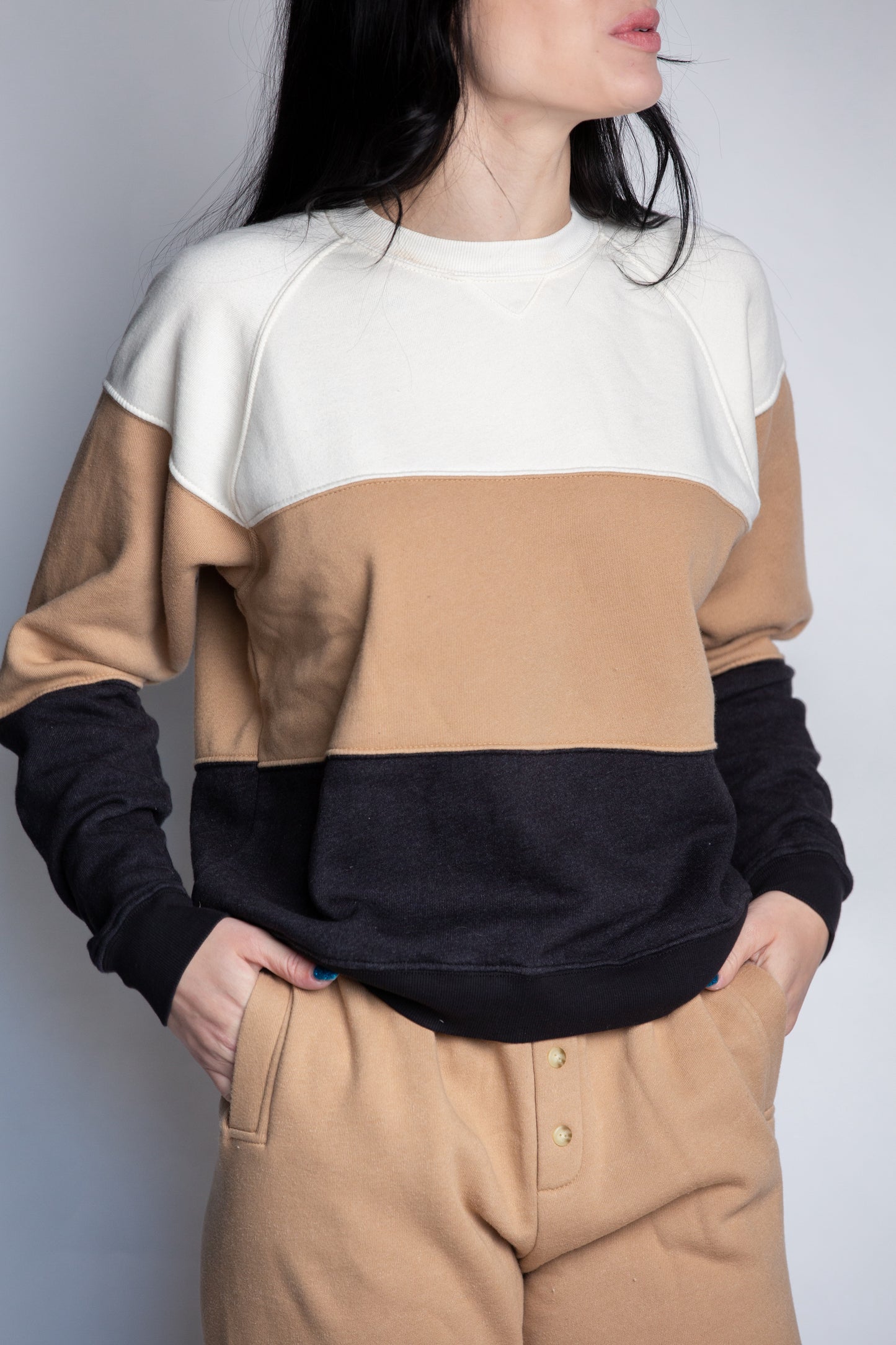 Vintage Fleece Tri-Color Sweatshirt