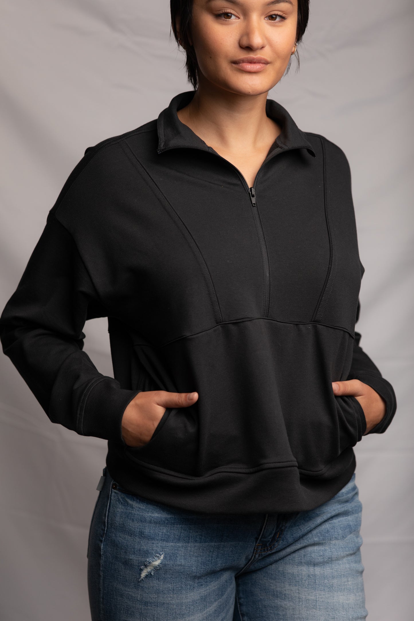 Terry Half Zip Pullover