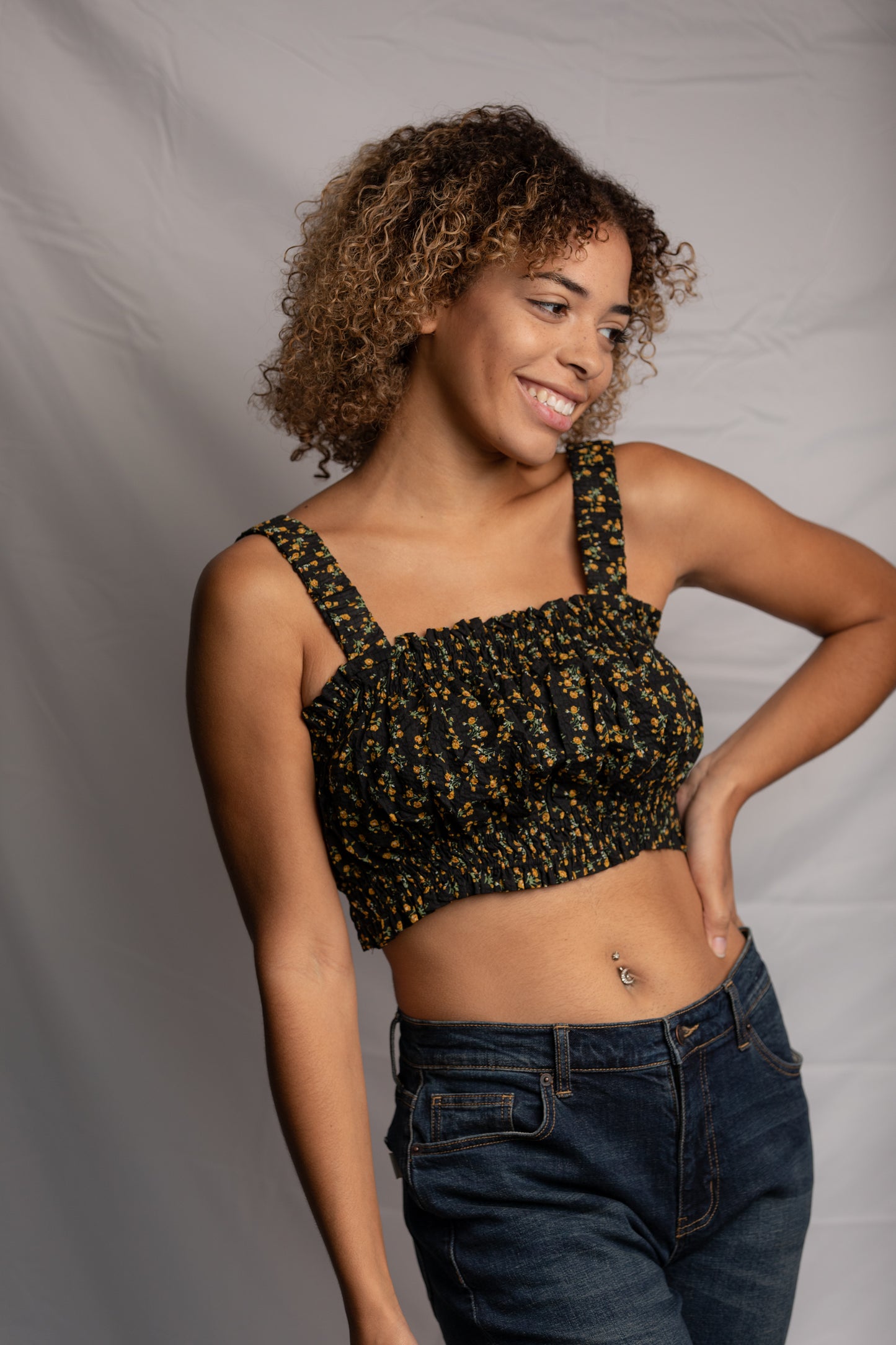Ditsy Crop Top