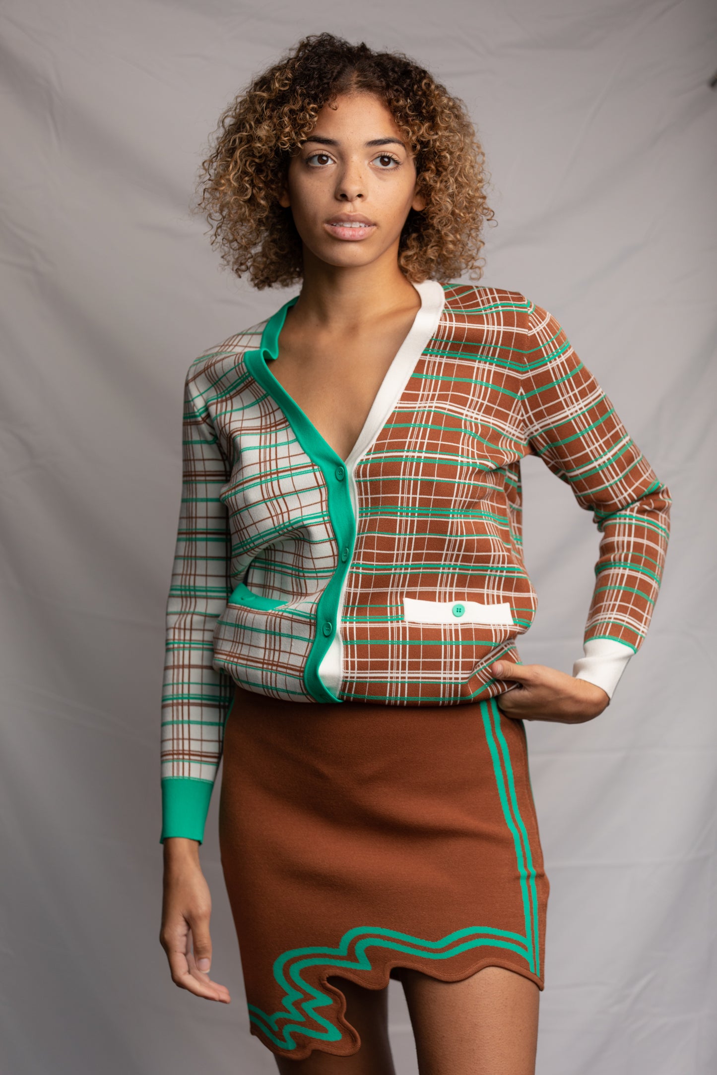 Eilish Wavy Mini Skirt