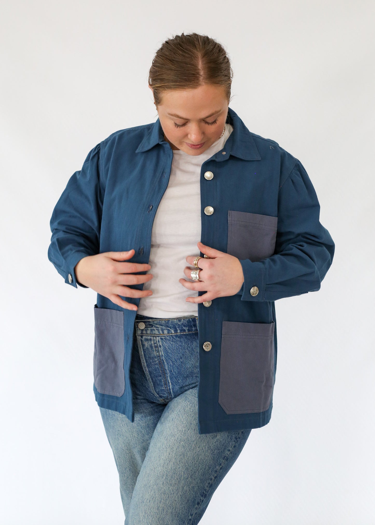 Puff Sleeve Chore Coat
