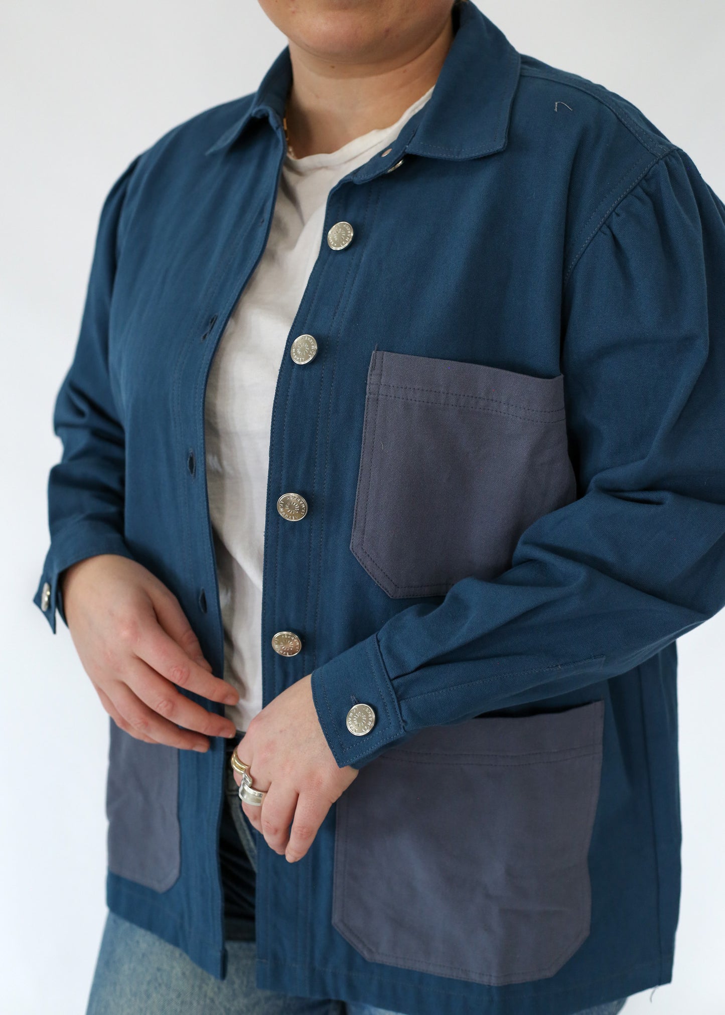 Puff Sleeve Chore Coat