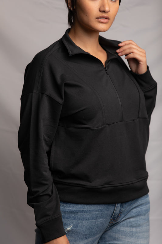 Terry Half Zip Pullover